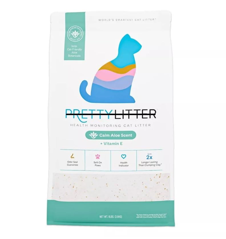 Cat Litter, Calm Aloe Scent with Vitamin E, Non-Clumping, Low Dust, 8 lbs W2436