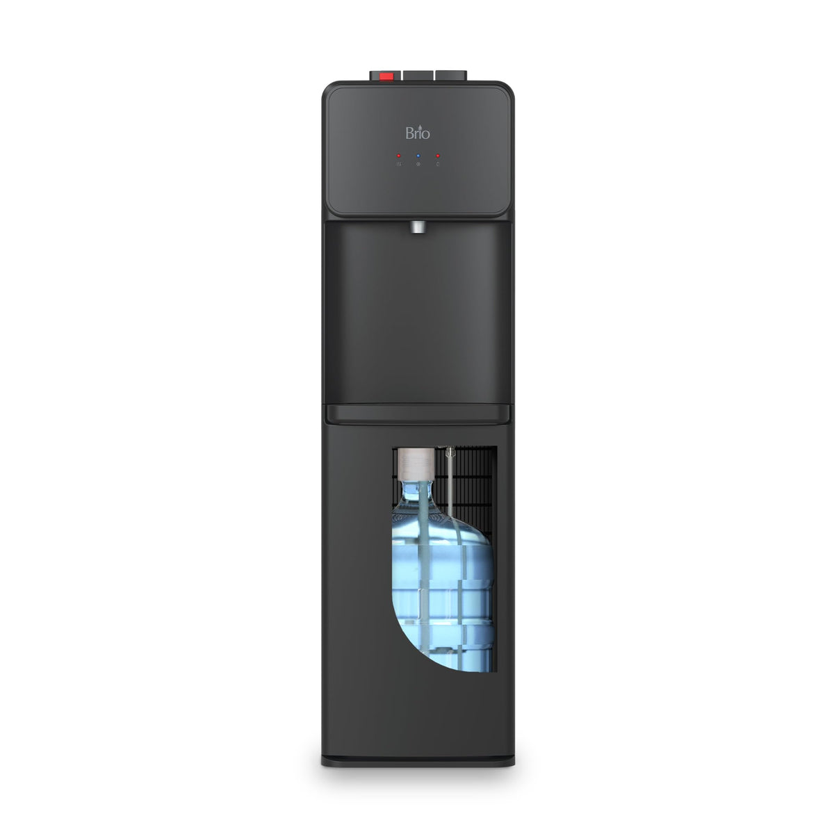 Bottom Load Water Cooler Dispenser, 5 Gallon, Black L86323