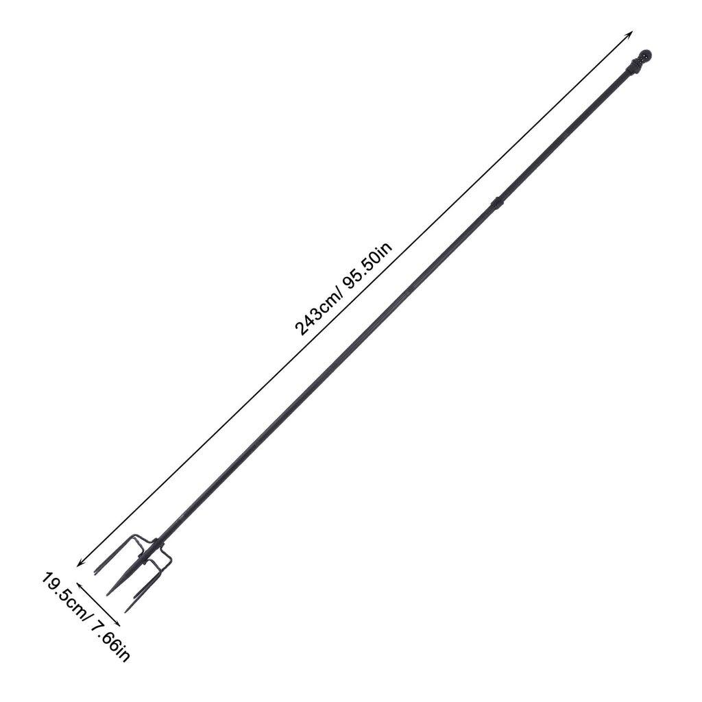 Stainless Steel In Ground Flag Pole with 5 Prongs Base B139
