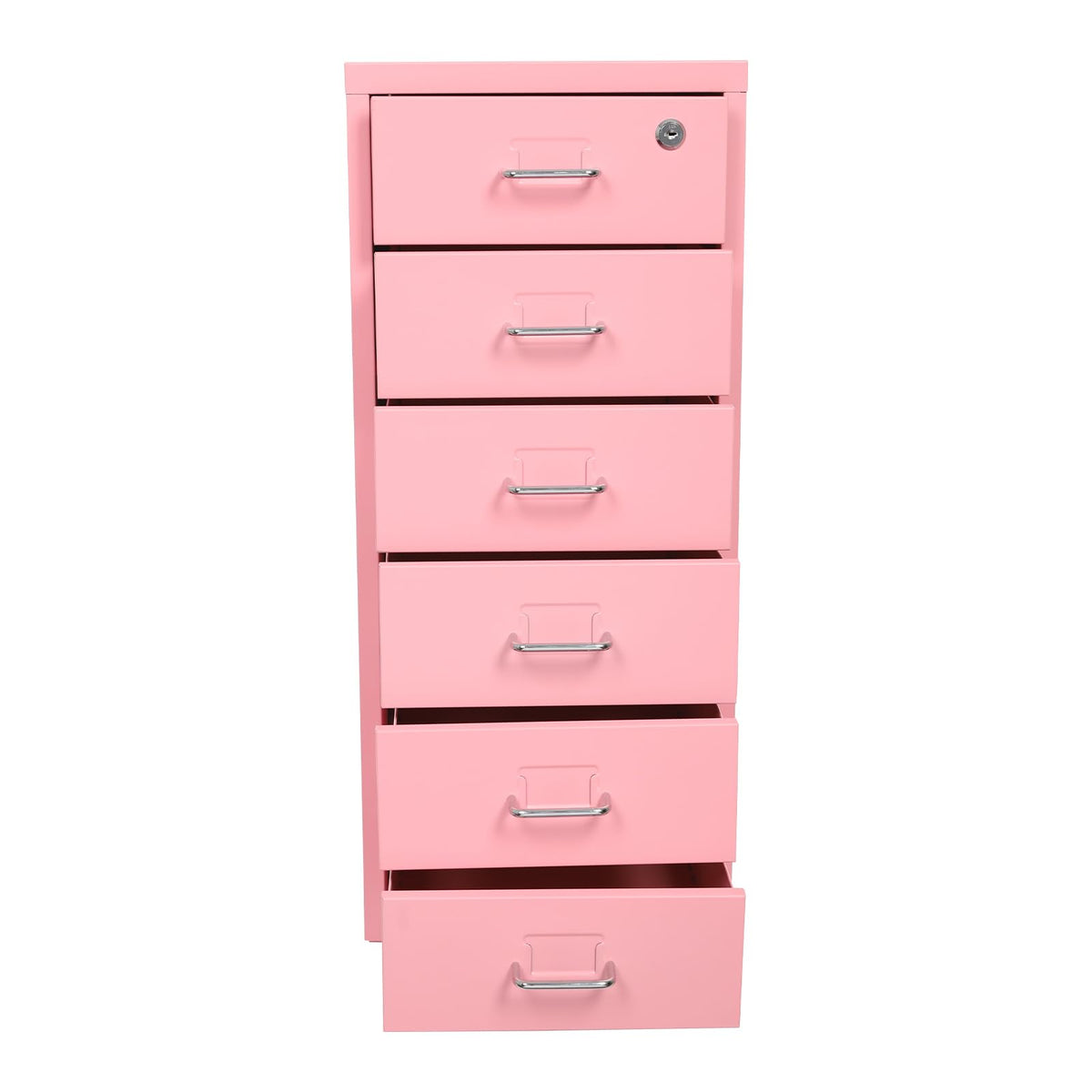 6 Drawer Lockable Metal Mobile File Cabinet with 4 Wheels C35158
