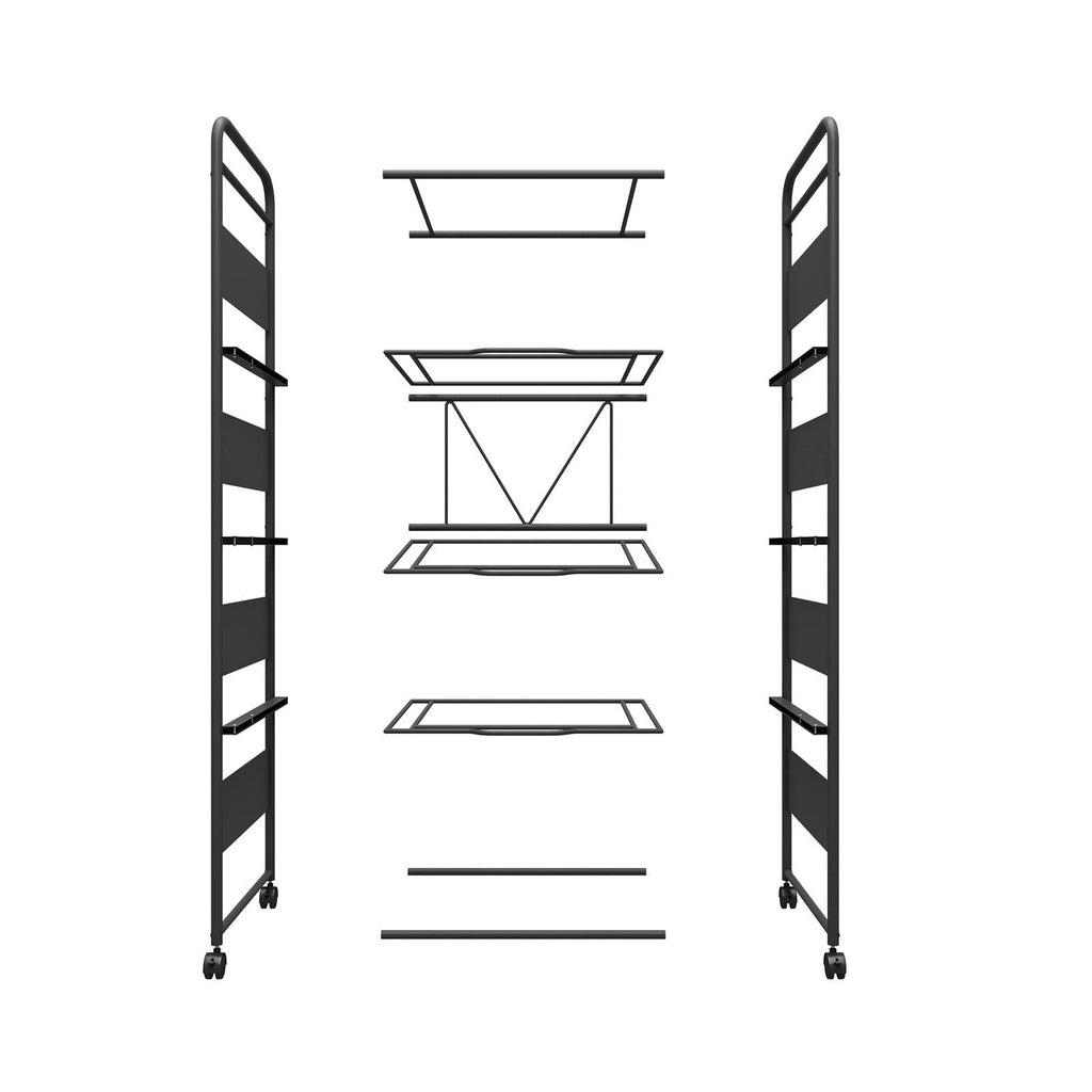 4-Tier Metal File Cart with Wheels X948