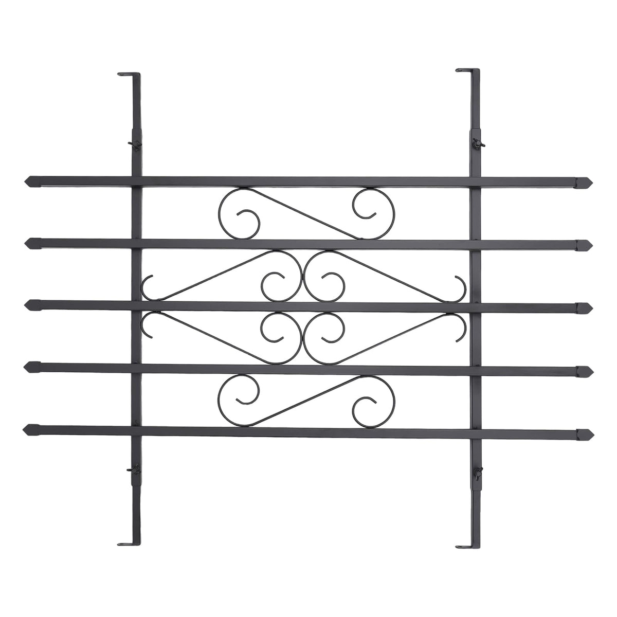 Black 24" x 36" 2 Packs Window Security Bars C6110
