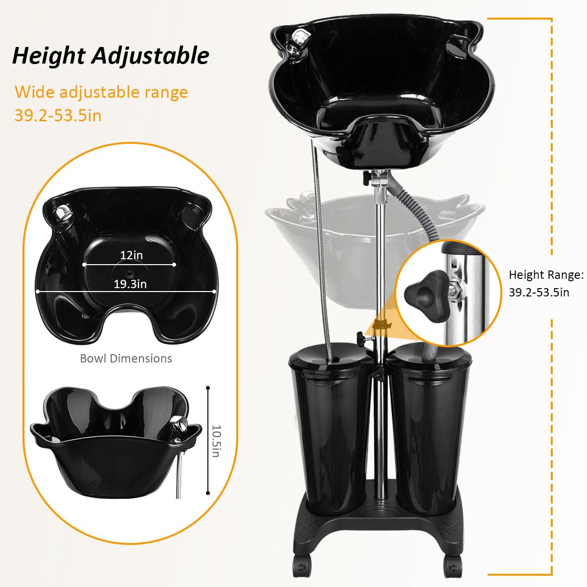 Portable Shampoo Bowl with Electric Pump K75584