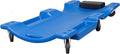 Blue Plastic Rolling Garage Creeper with Padded Headrest and 6 Casters E338
