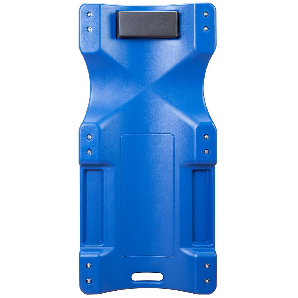 Blue Plastic Rolling Garage Creeper with Padded Headrest and 6 Casters E338