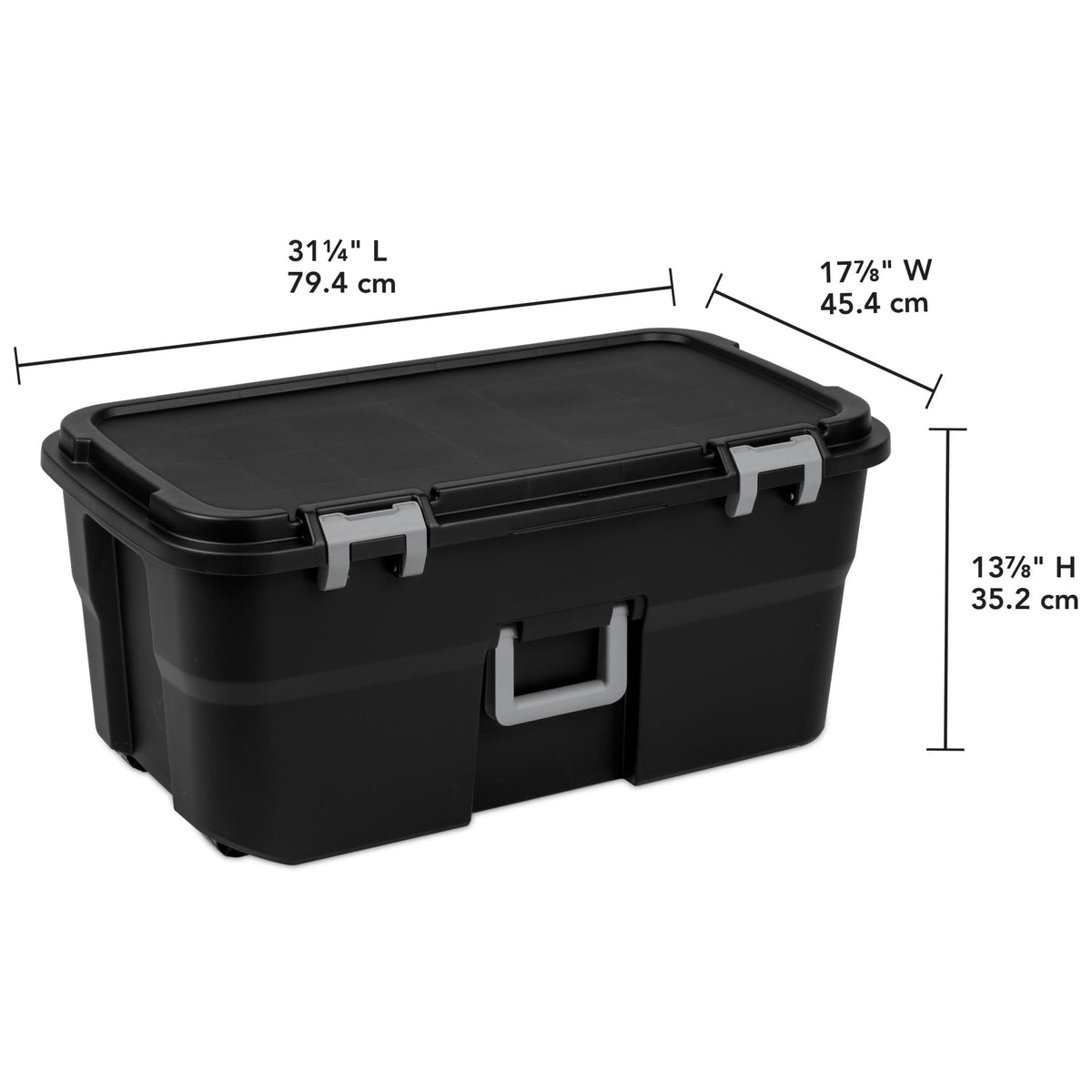 22 Gallon Black Wheeled Storage Trunk M87233