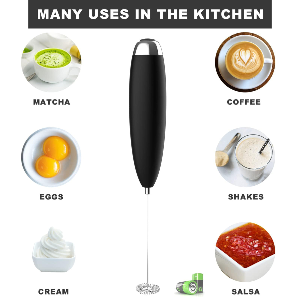 Electric Handheld Milk Frother Drink Mixer G633