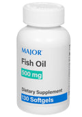 Fish Oil 500mg Softgels Omega-3 Dietary Supplement 130 Count U803361