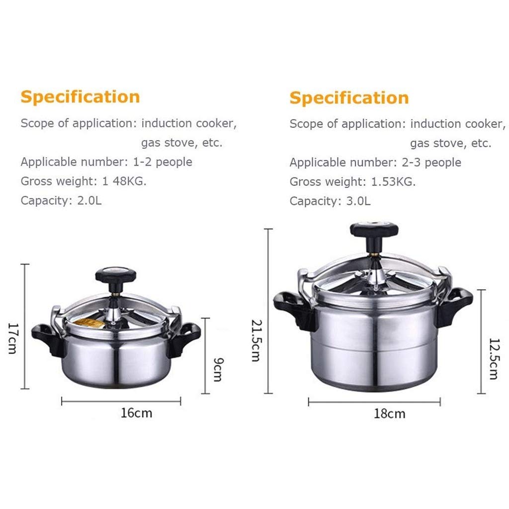Aluminum Pressure Cooker, Non-Stick Pan, Soup Pot, Skillet, 2L K5287