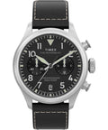 41 mm Quartz Watch Brown Leather Strap Black Dial Stainless Steel Case C723387