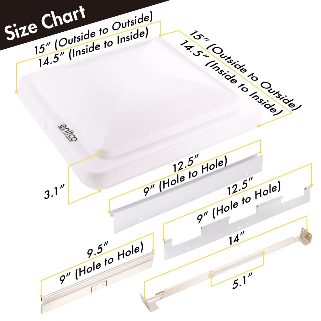 White RV Vent Lid Replacements 2-Pack K4138