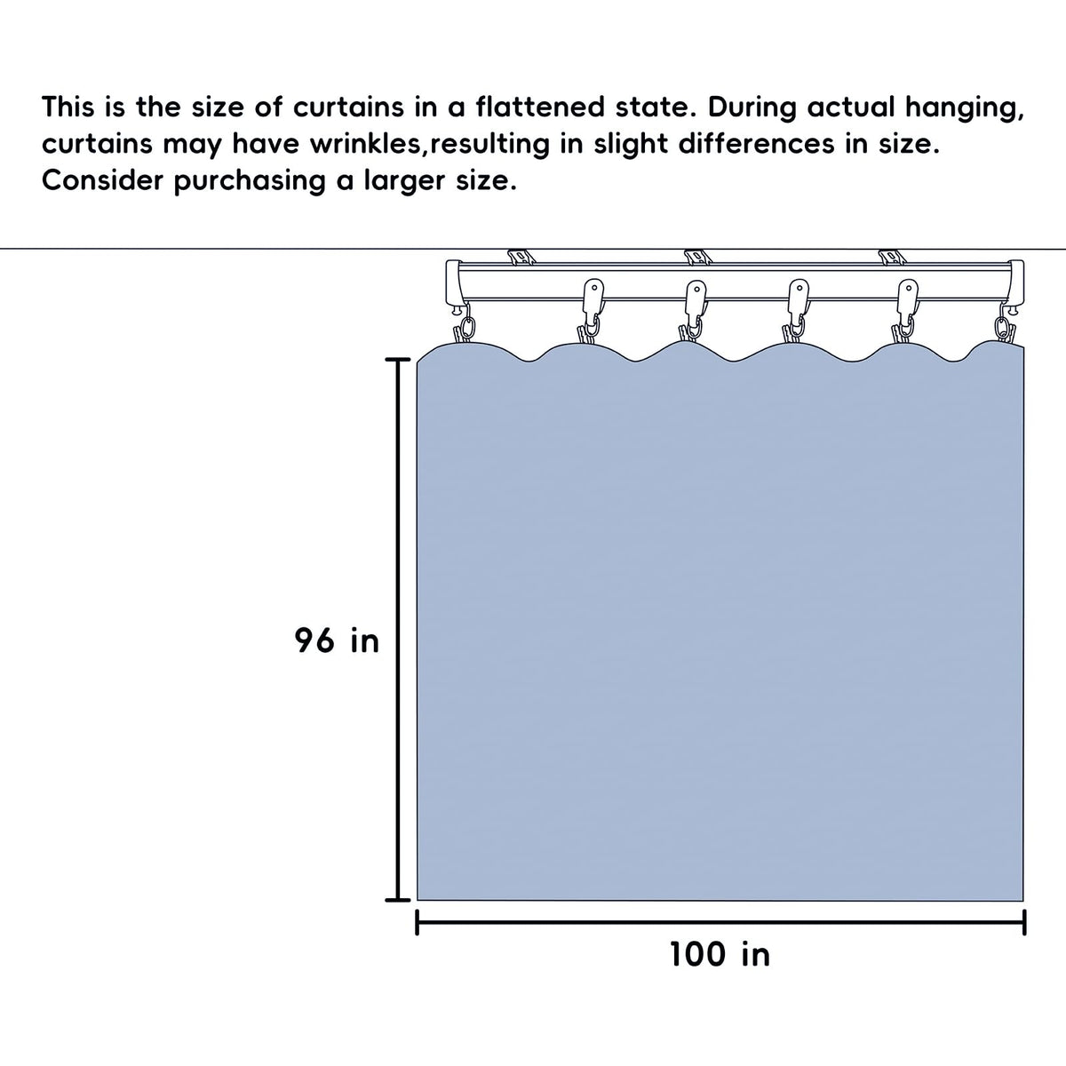 Blackout Room Divider Curtains with Ceiling Tracks Set H566