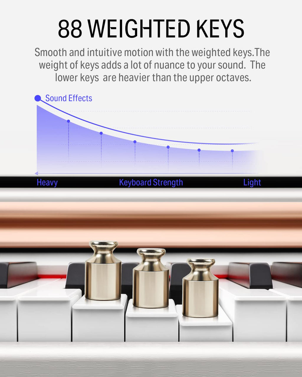 88-Key Weighted Action Digital Piano with Furniture Stand M23263