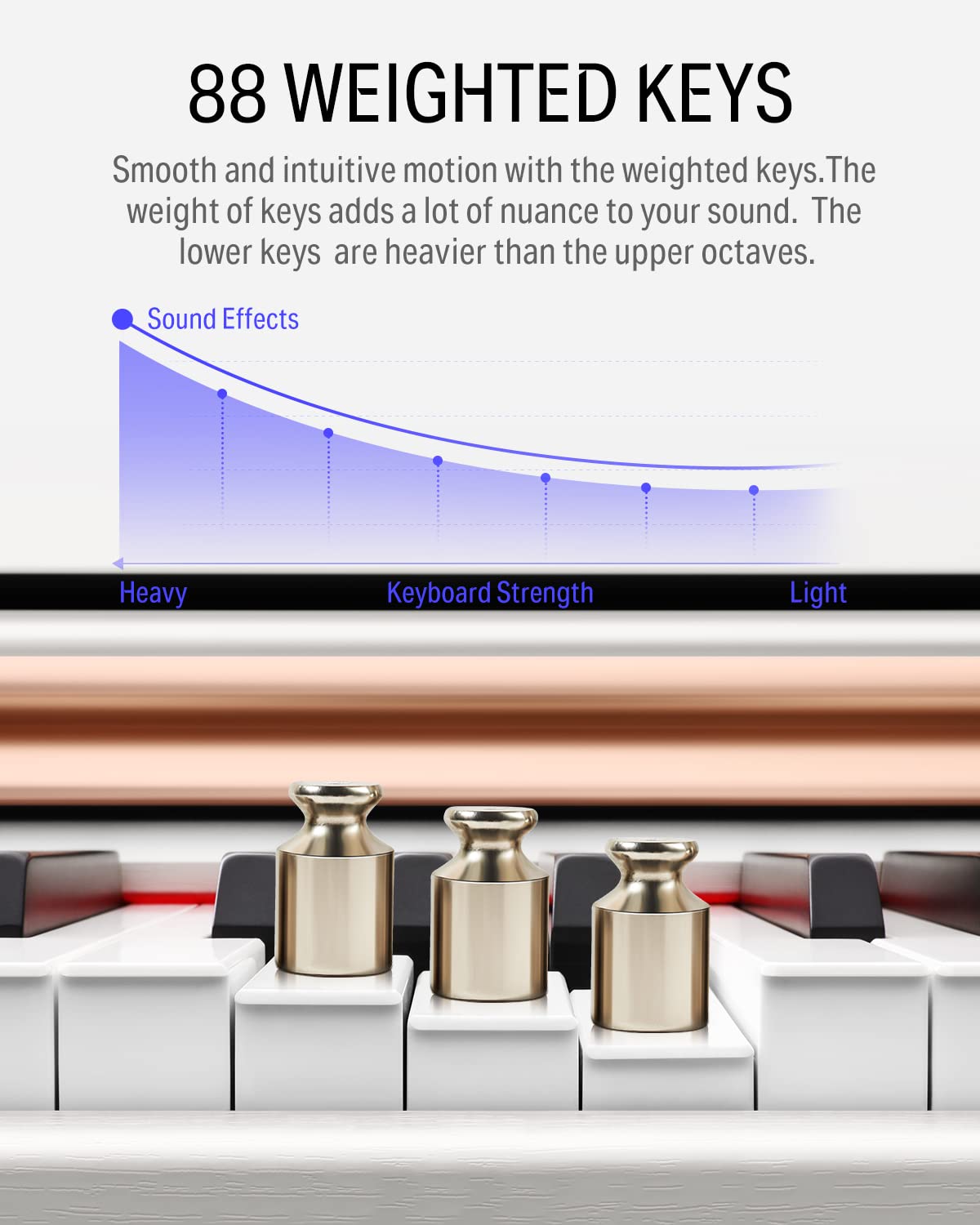 88-Key Weighted Action Digital Piano with Furniture Stand M23263