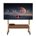 Rolling TV Stand with Wheels for 40-75" TVs, Height Adjustable, 2 Drawers O1707