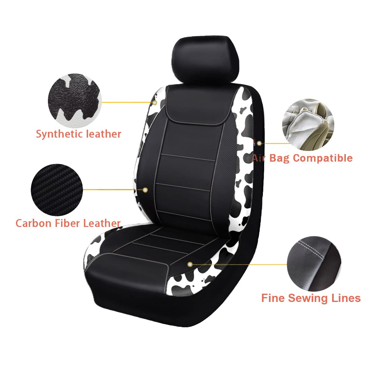 Water Proof Faux Leather Car Seat Covers Full Set H36217