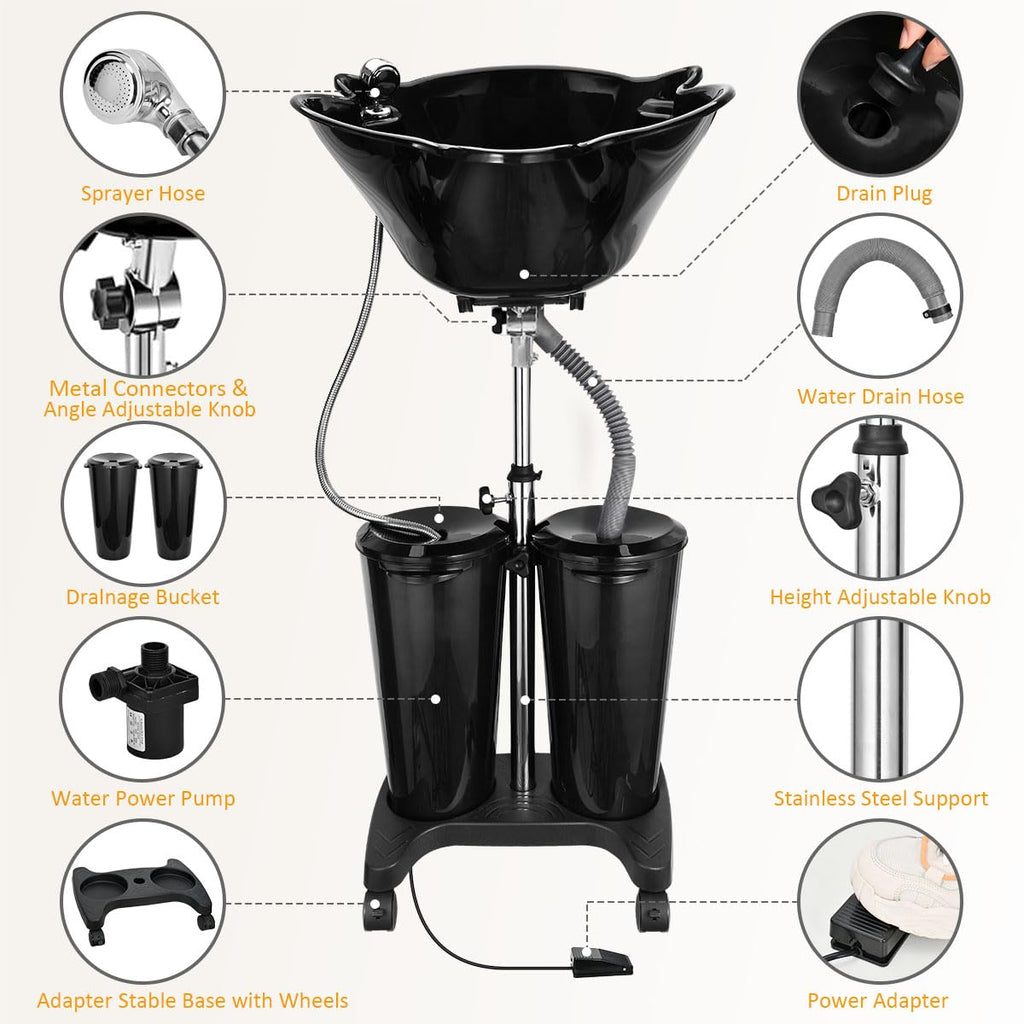 Portable Shampoo Bowl with Electric Pump K75584