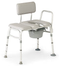 Padded Combination Transfer Bench and Commode, 400 lb. Capacity L12929