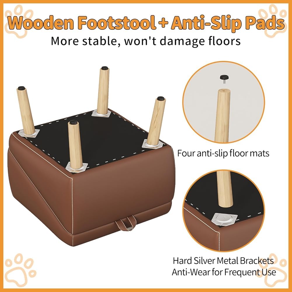 Foldable 2-in-1 Pet Ottoman Dog Safety Ramp K49786