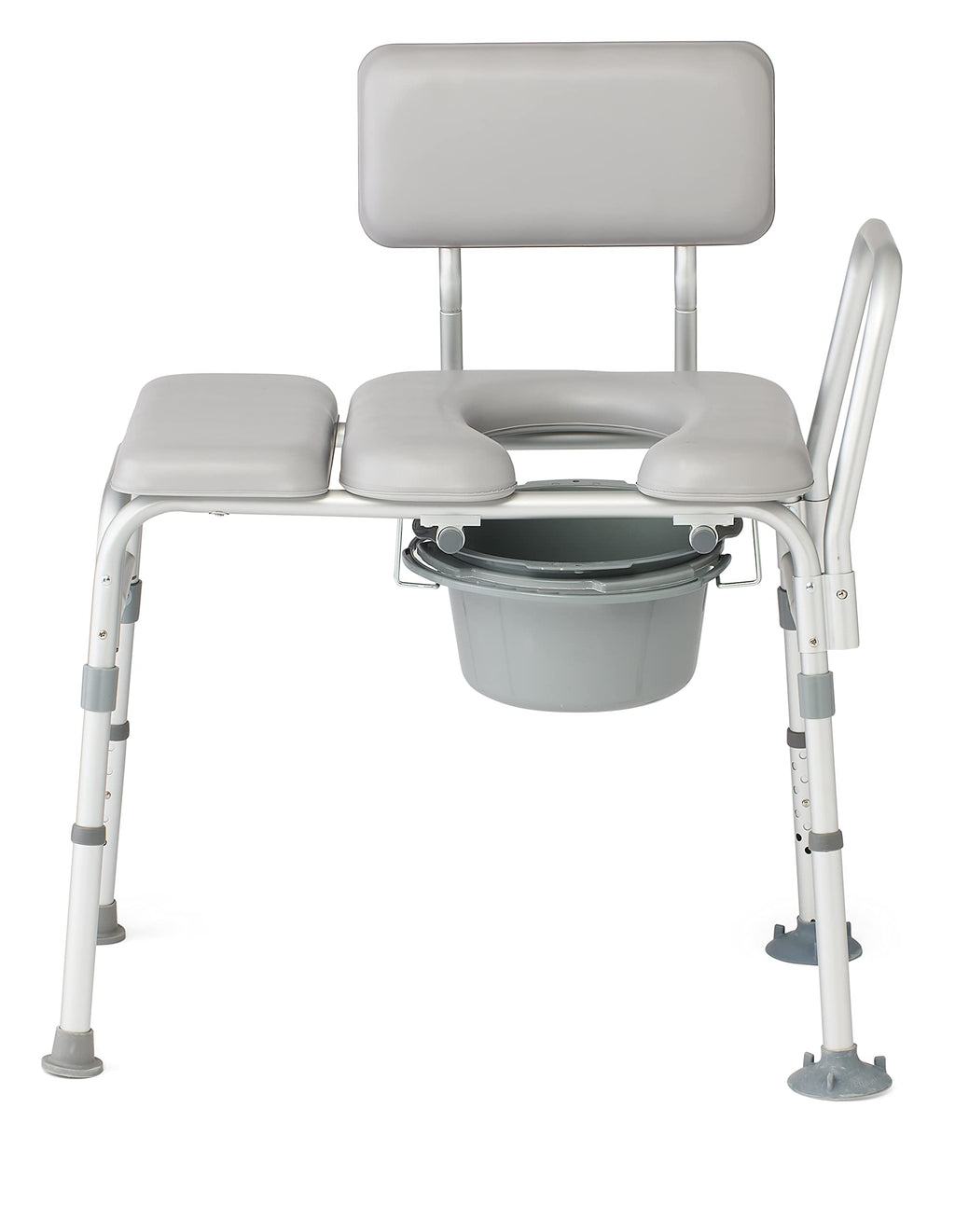Padded Combination Transfer Bench and Commode, 400 lb. Capacity L12929
