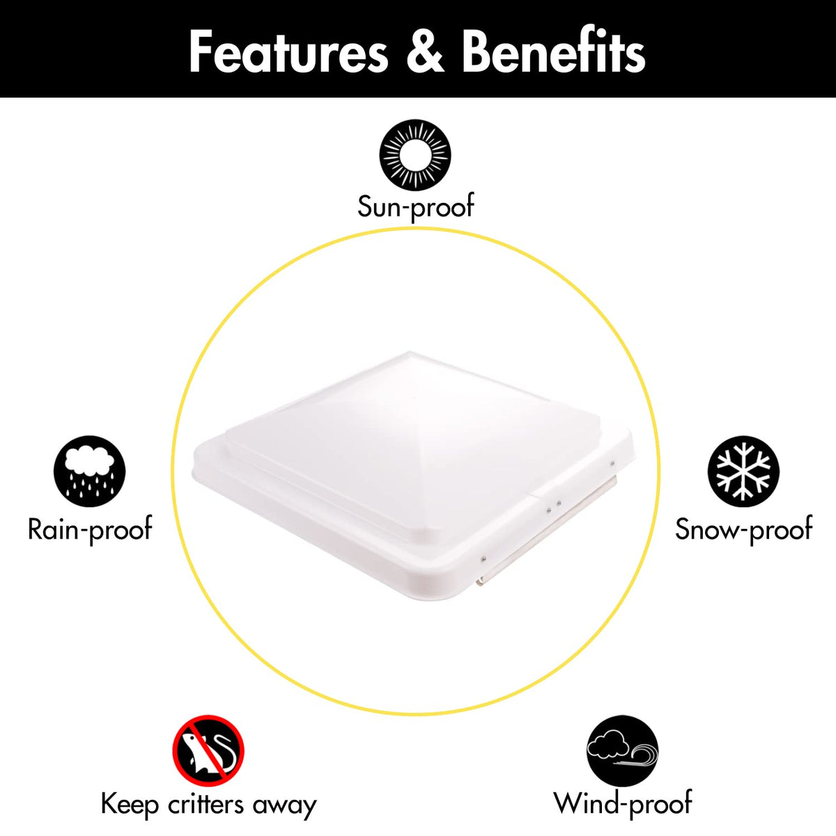 White RV Vent Lid Replacements 2-Pack K4138