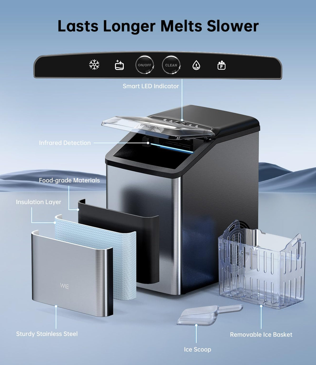 40LBS Nugget Countertop Ice Maker O162