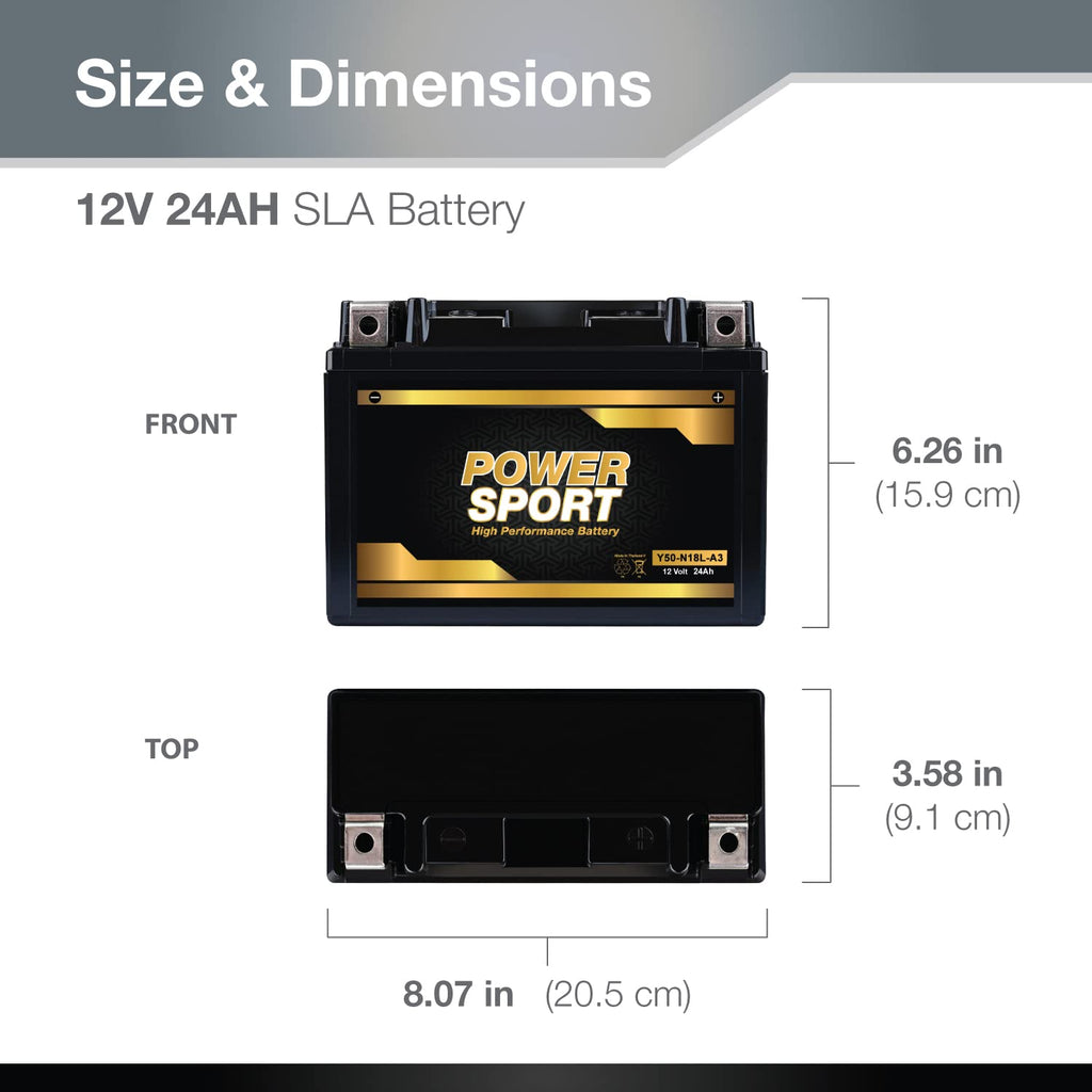 12V 24AH SLA Motorcycle Battery 330 CCA G2942