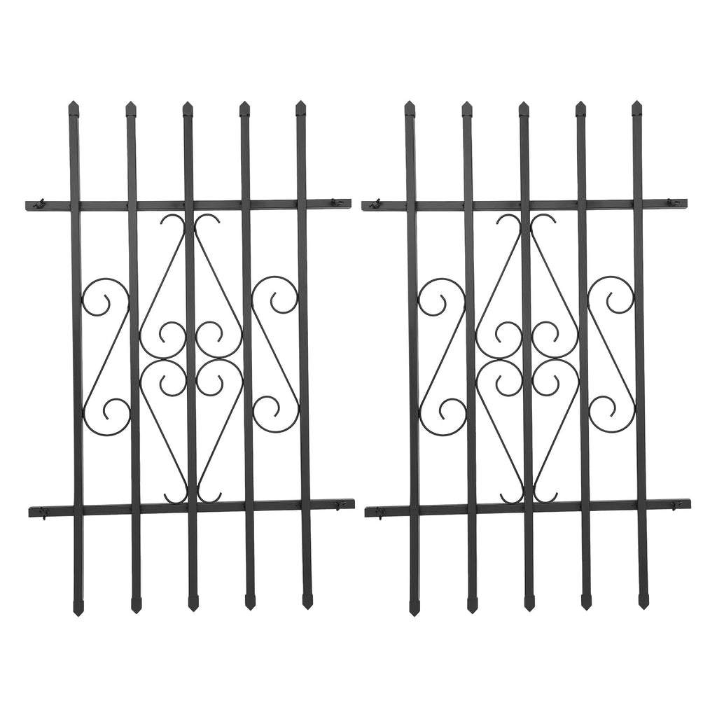 Black 24" x 36" 2 Packs Window Security Bars C6110