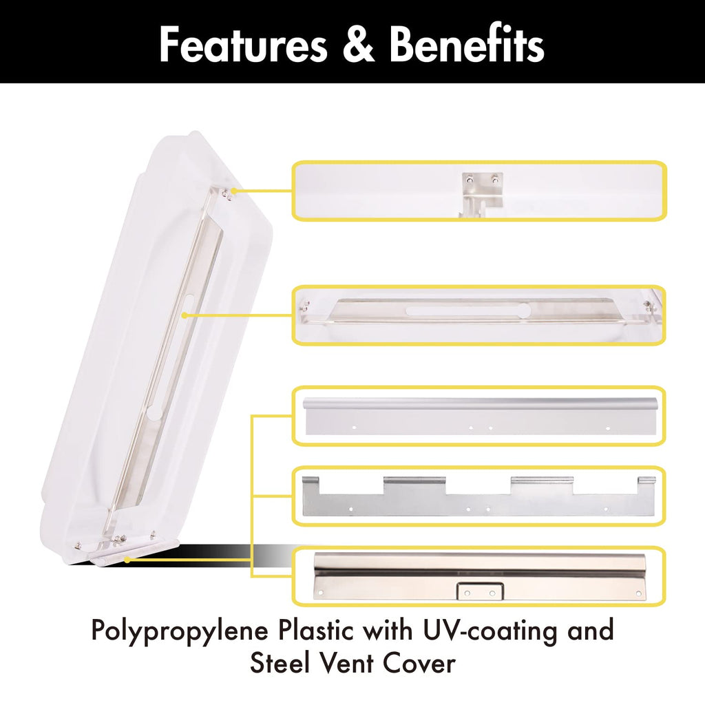 White RV Vent Lid Replacements 2-Pack K4138