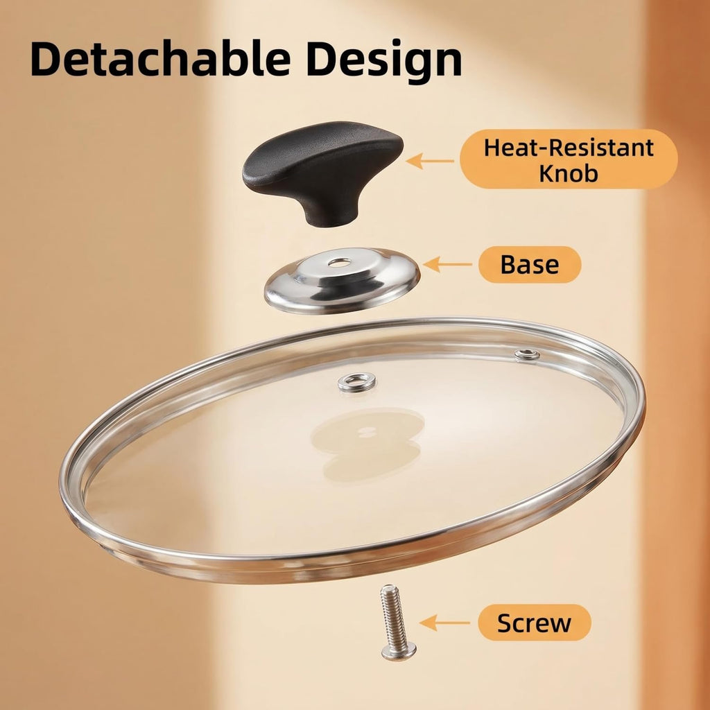 11" Tempered Glass Lid with Vented Anti-Scald Handle K19229