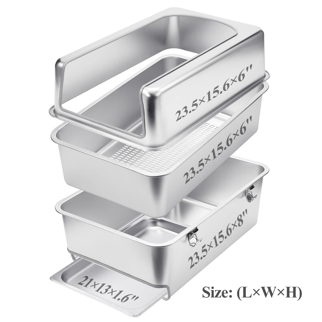 Pull-Out Sifting Cat Litter Box with Lid N747286