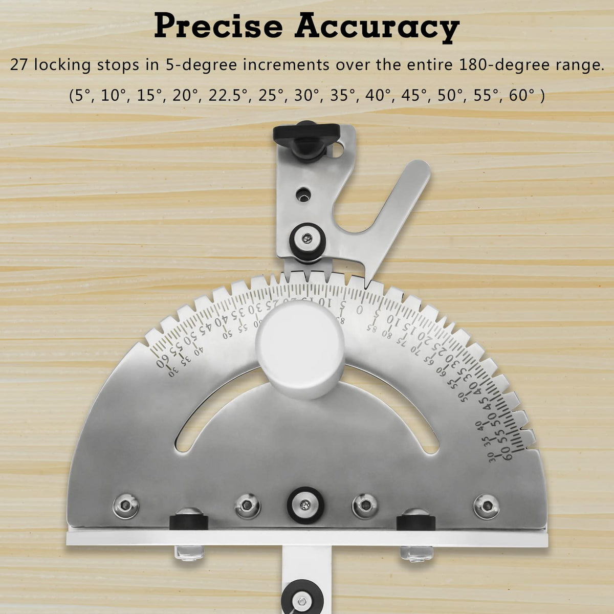 Miter Gauge with 27 Angle Stops X756