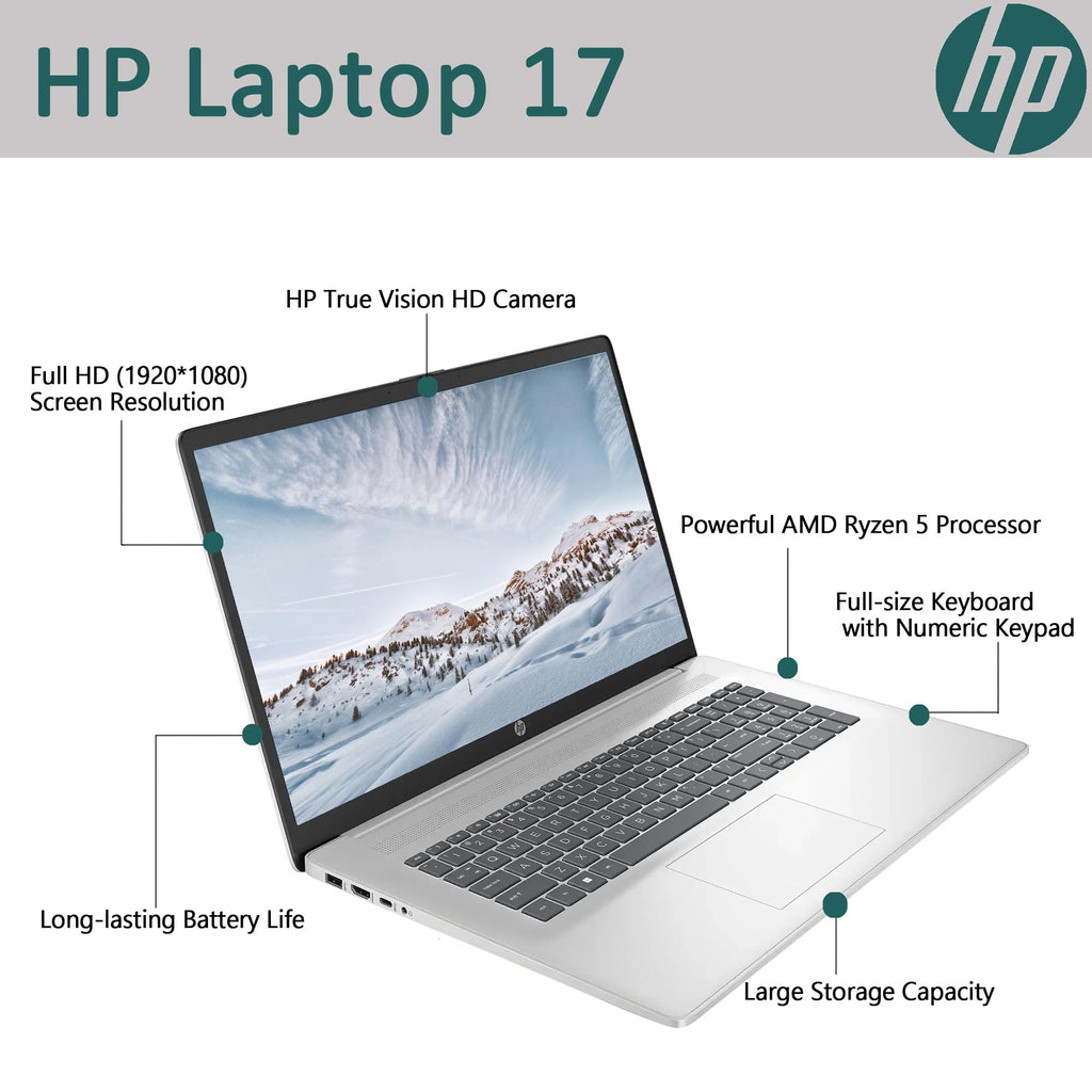 17.3" Full HD Laptop AMD Ryzen 5 32GB RAM 1TB SSD Natural Silver X404914