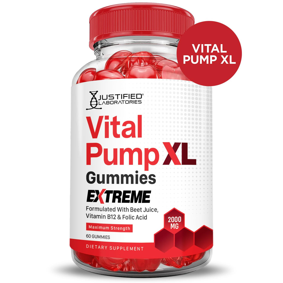 2000MG Beet Juice ACV Pomegranate B12 Vegan Non GMO Gummies H342