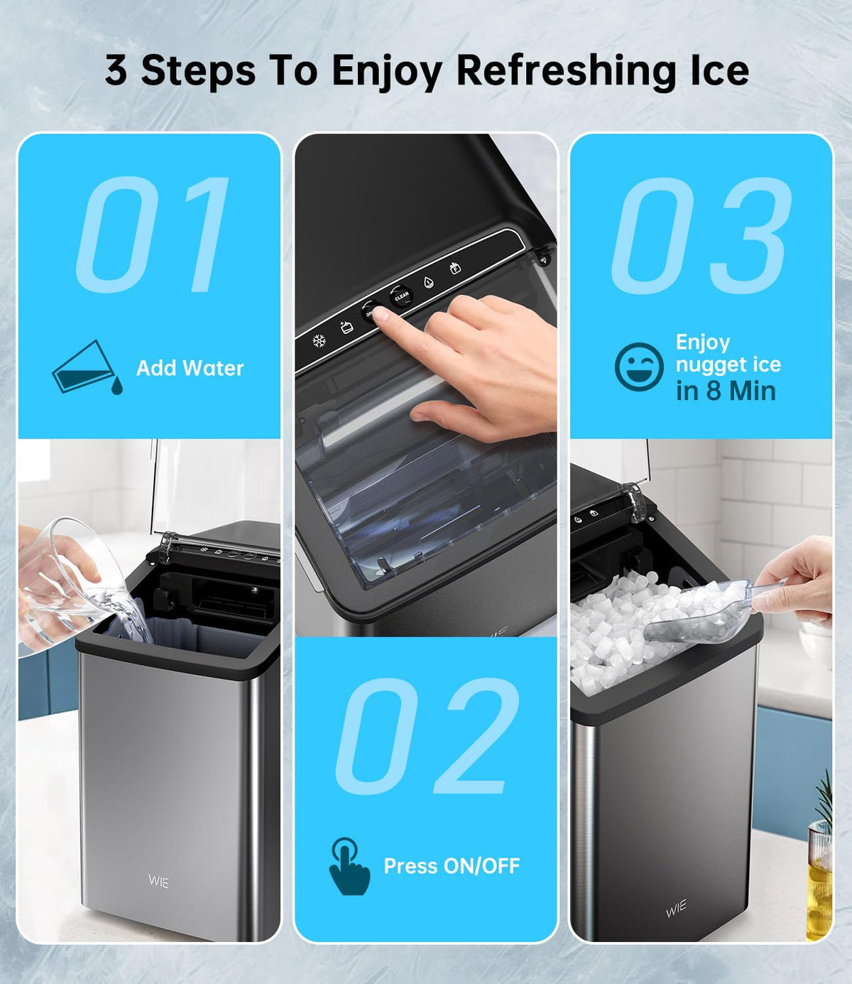 40LBS Nugget Countertop Ice Maker O162