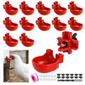 12-Pack Automatic Chicken Water Nipples with Cups S2152