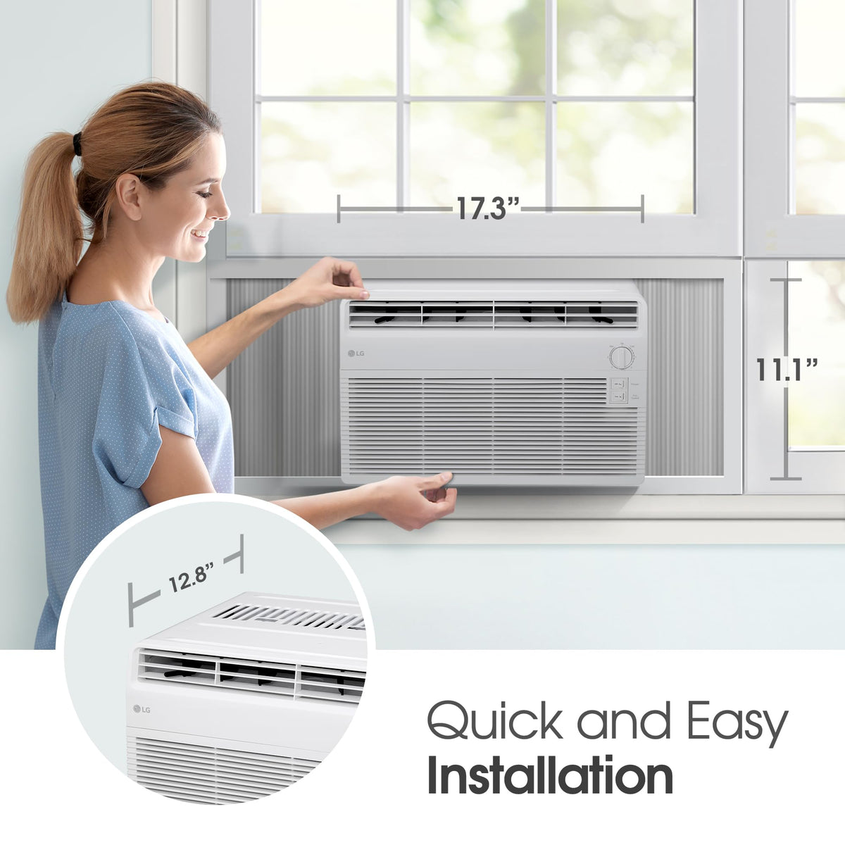 5000 BTU White Window Air Conditioner D477