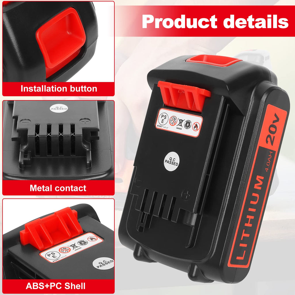 20v 4.0ah Lithium Battery 2 Pack L484