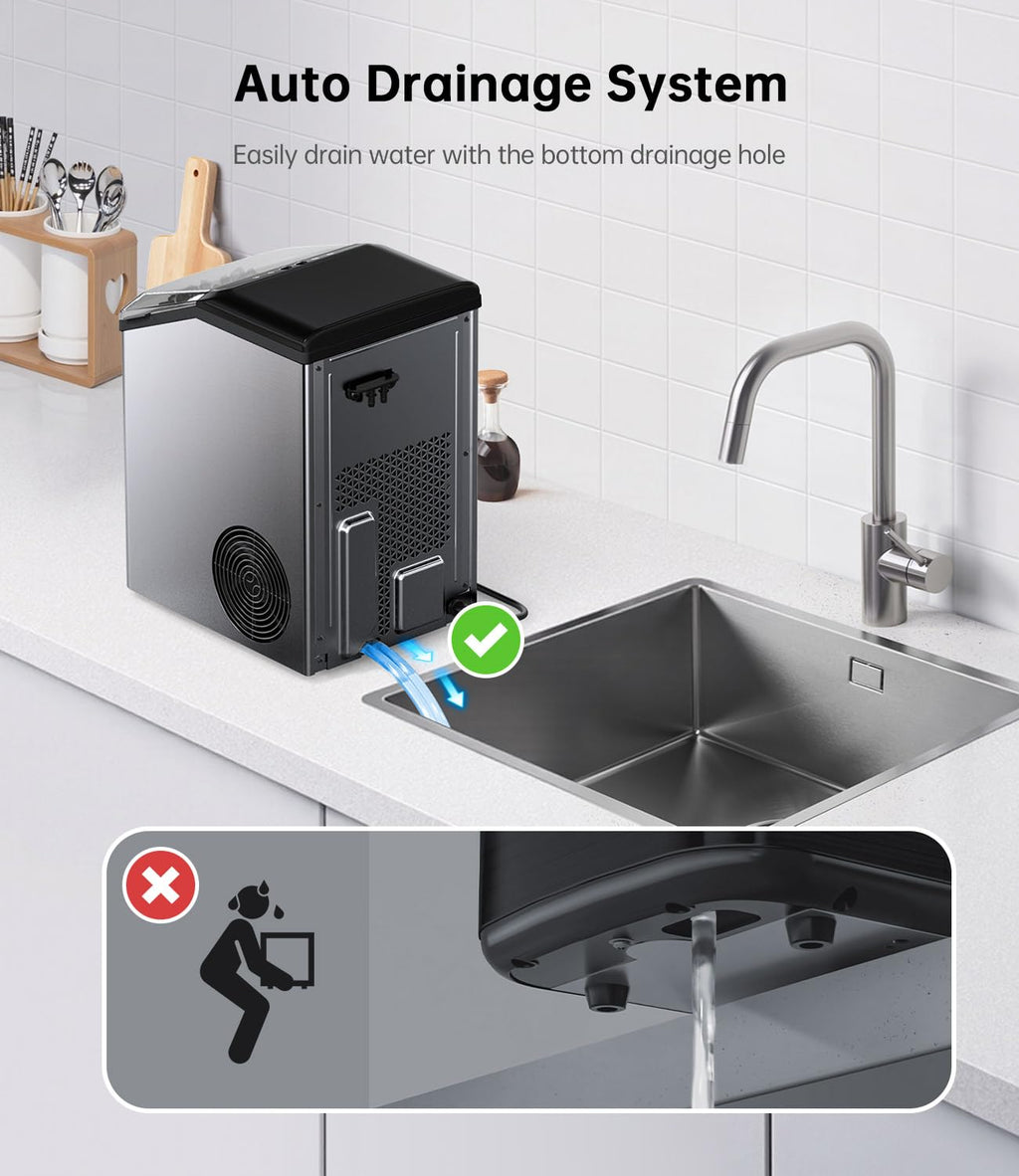40LBS Nugget Countertop Ice Maker O162