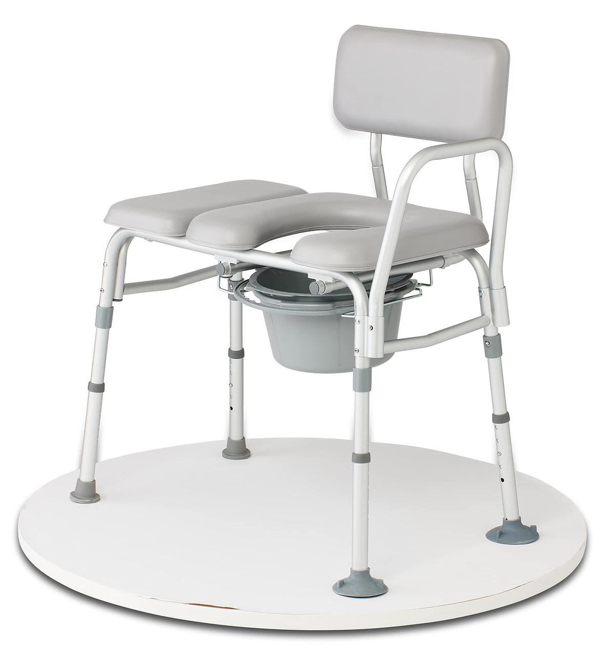 Padded Combination Transfer Bench and Commode, 400 lb. Capacity L12929