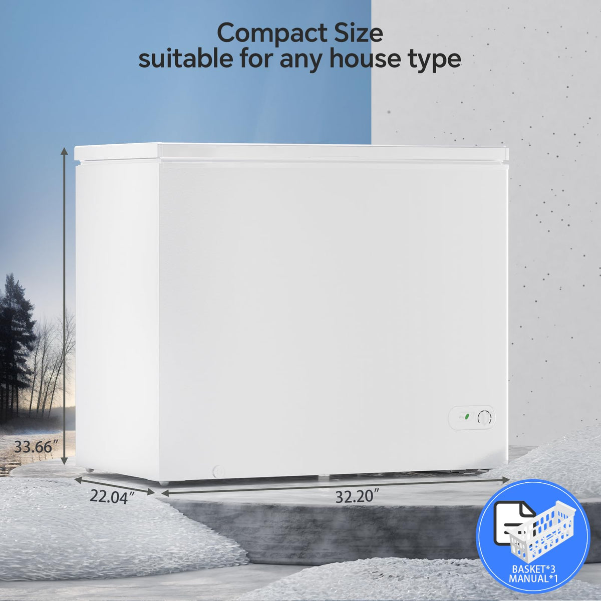 7.0 Cubic Feet White Chest Freezer S85697