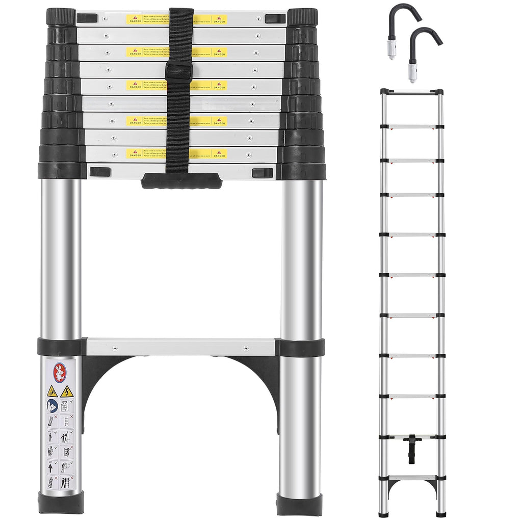 Telescoping Aluminum Ladder with Hooks A2718