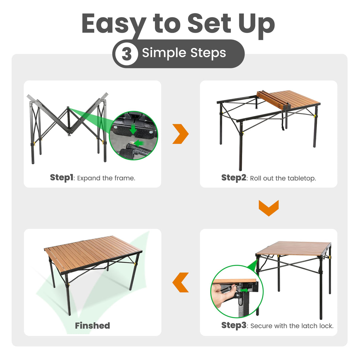 46.4" Large Camping Table F579028
