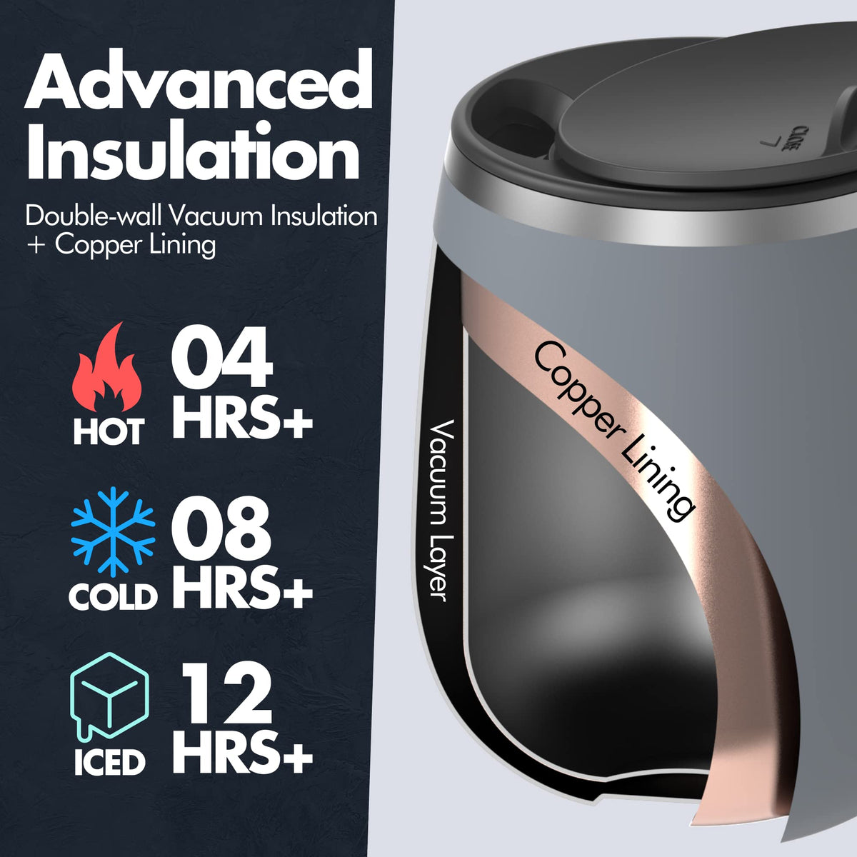 16 oz Insulated Stainless Steel Tumbler 2-Pack F772