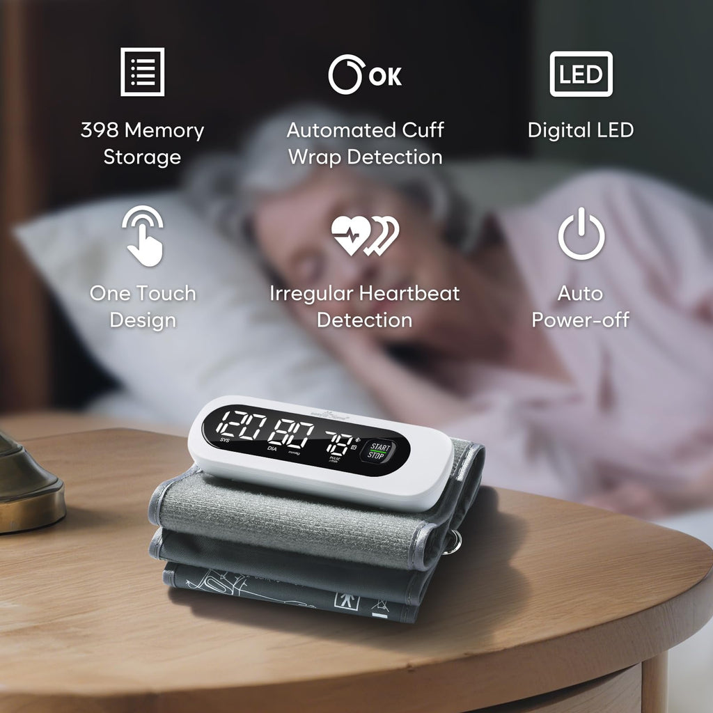 Wireless Bluetooth Blood Pressure Monitor with Large Cuff J2601