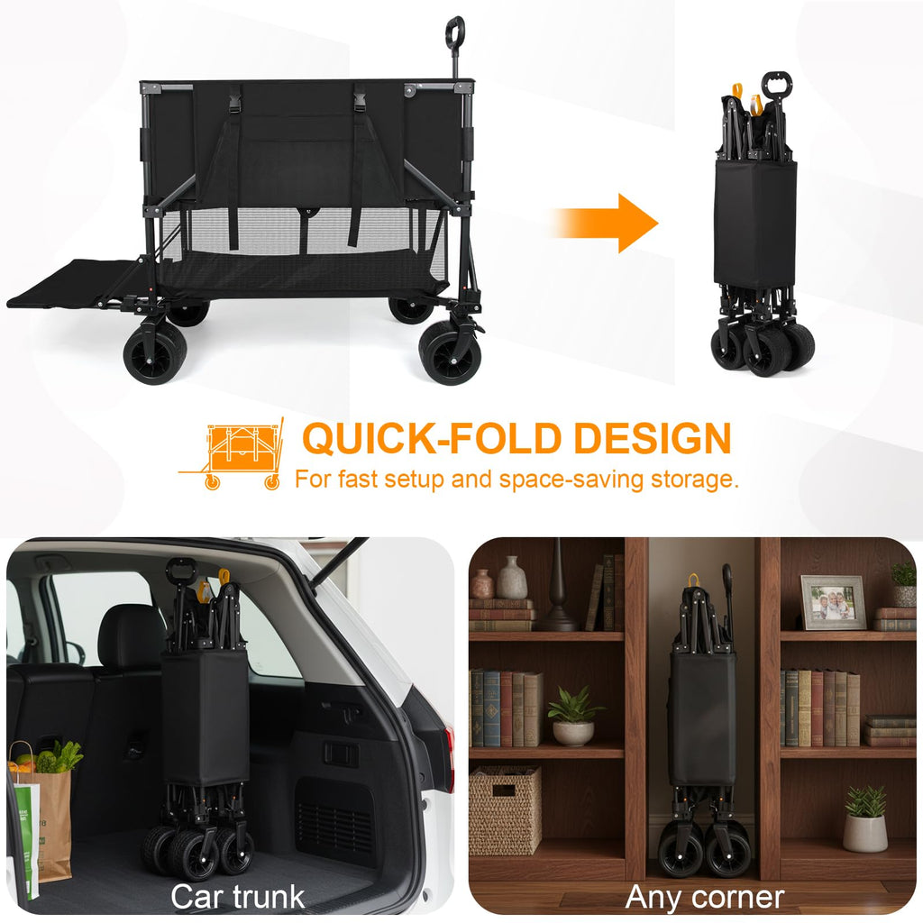 Heavy Duty Collapsible Double Decker Wagon P409150