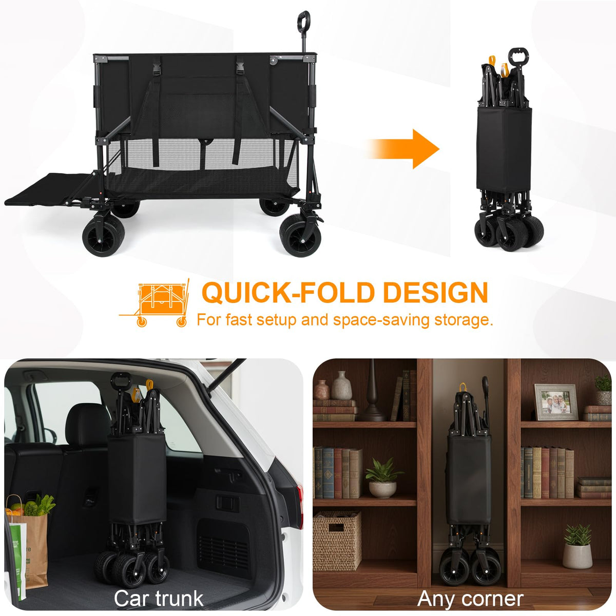 Heavy Duty Collapsible Double Decker Wagon P409150