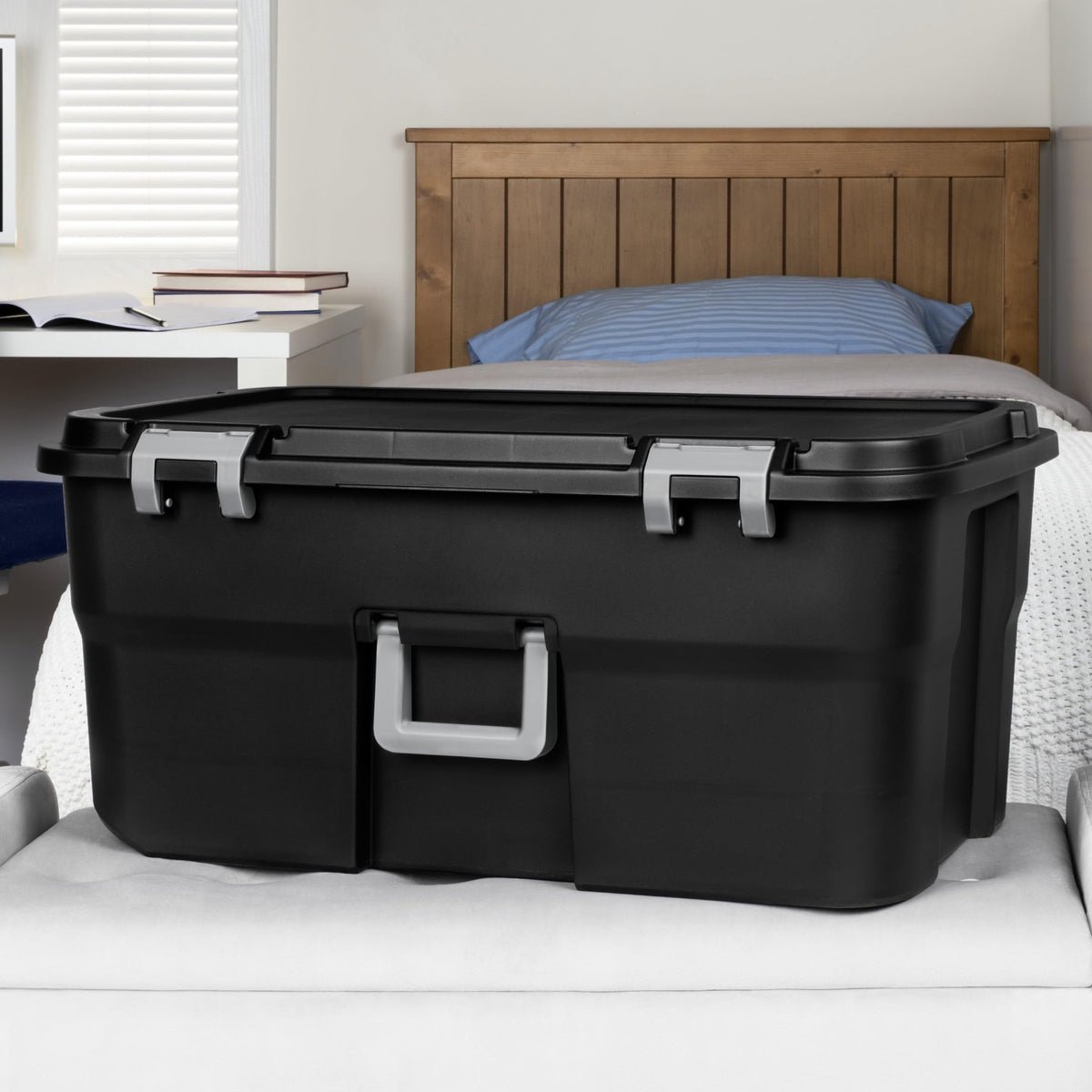 22 Gallon Black Wheeled Storage Trunk M87233