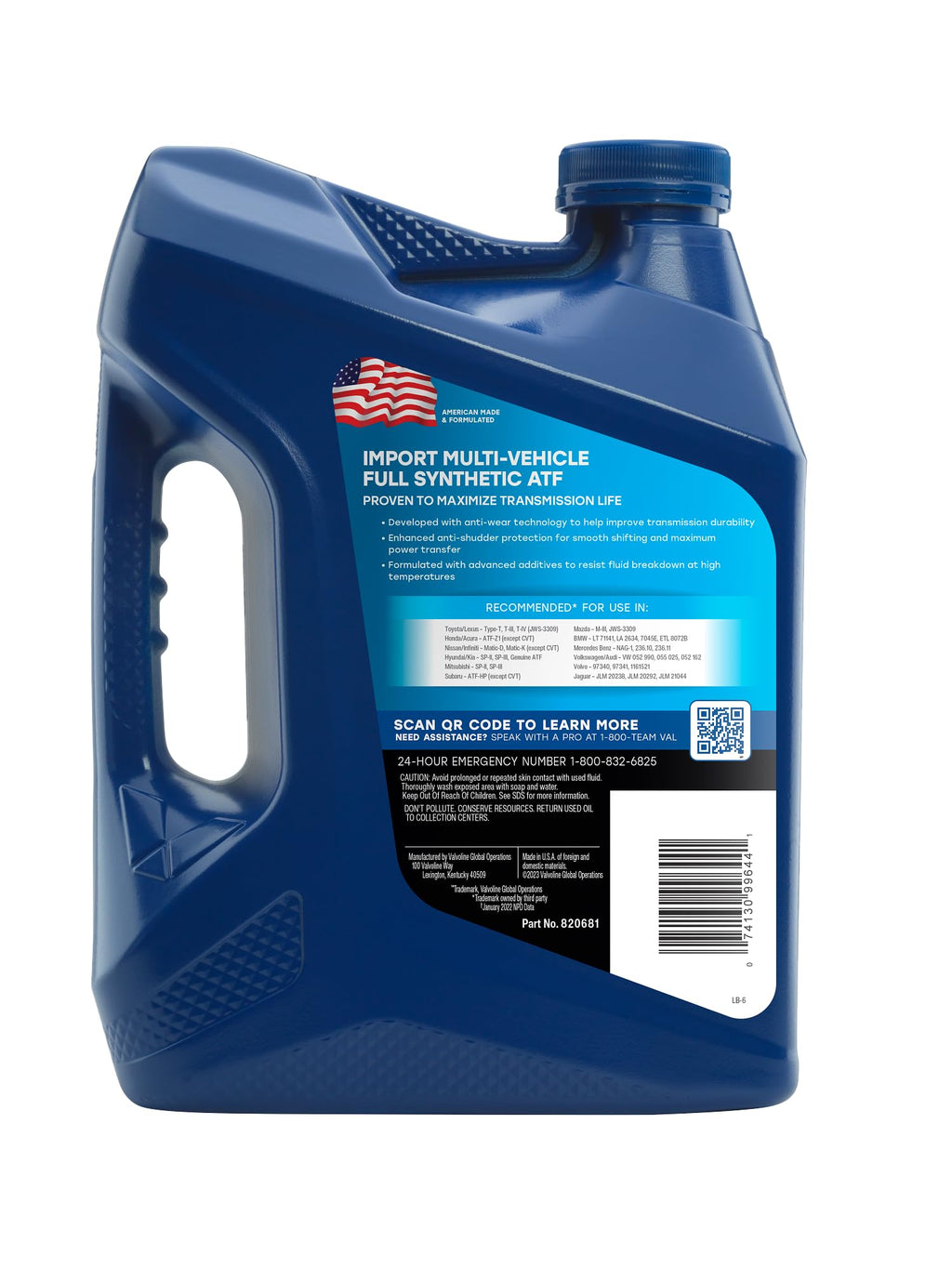 Full Synthetic Automatic Transmission Fluid 1 GA Case of 3 Y375