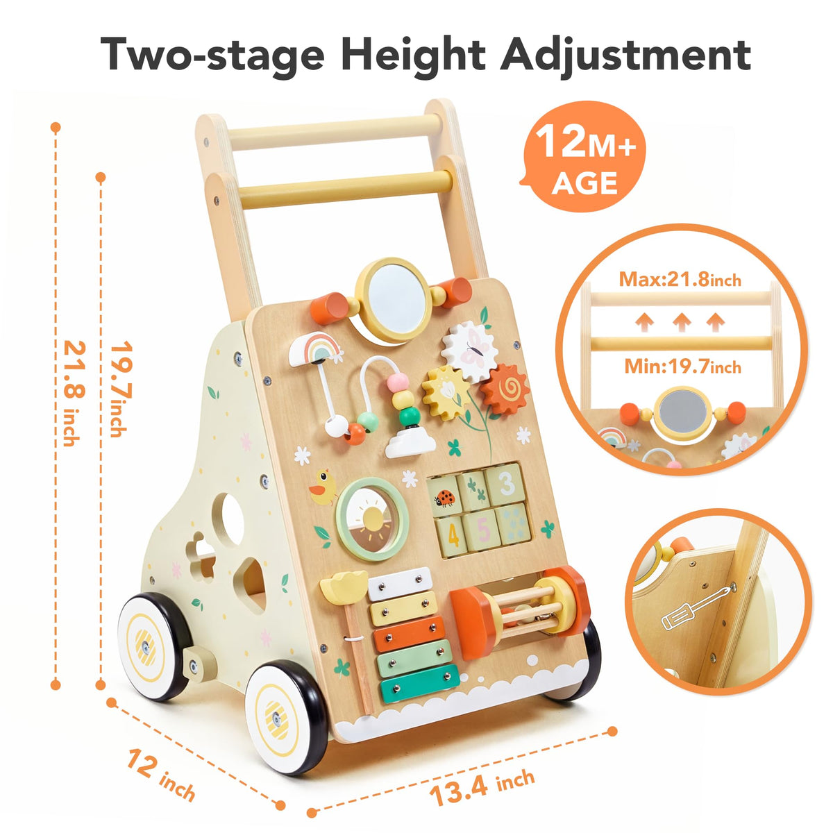 Wooden Baby Push Walker T34942